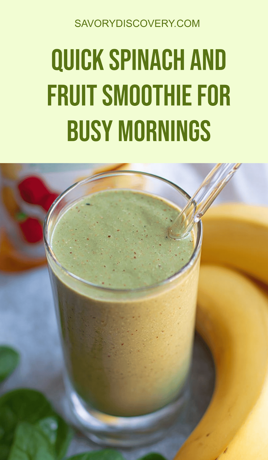 Quick Spinach and Fruit Smoothie for Busy Mornings