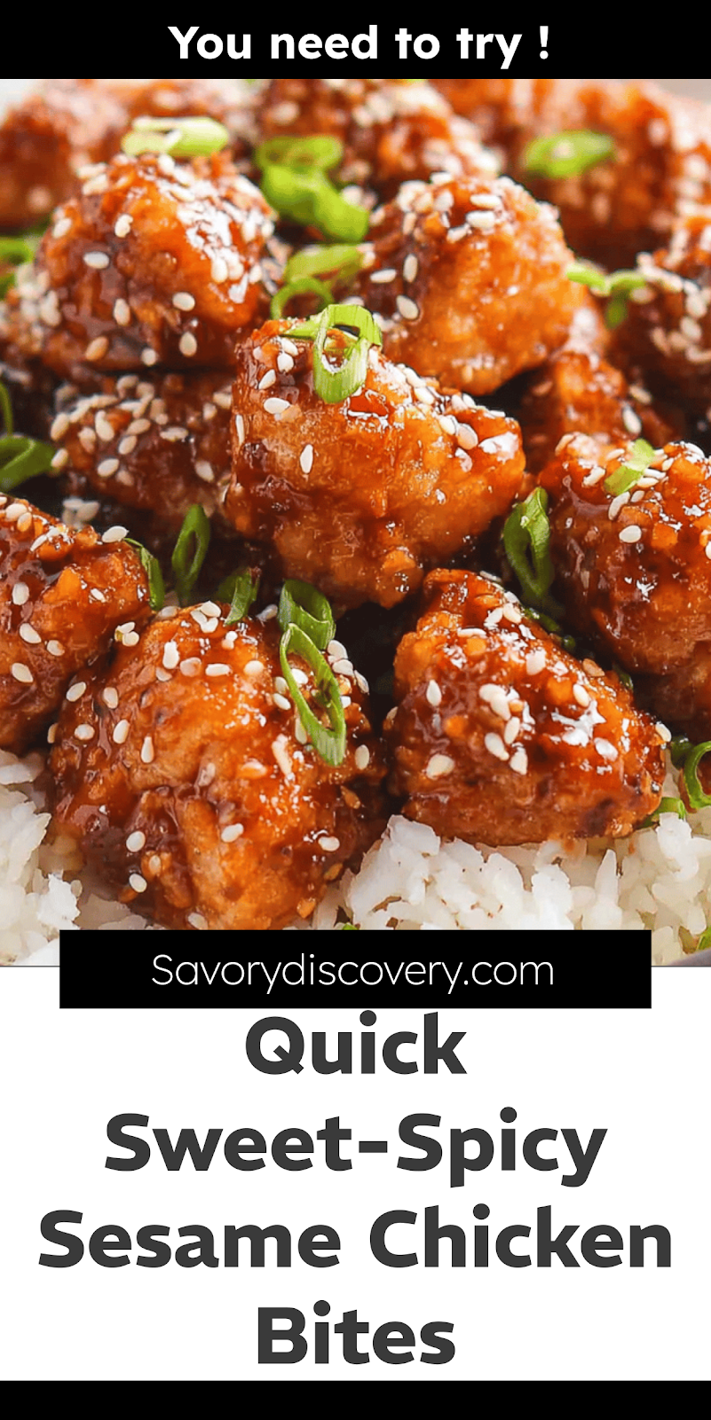 Quick Sweet-Spicy Sesame Chicken Bites