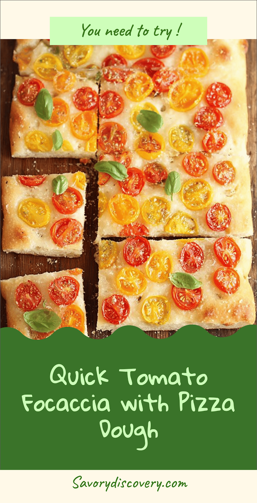 Quick Tomato Focaccia with Pizza Dough