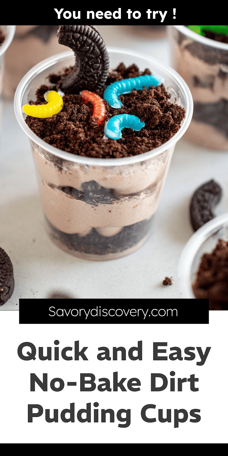 Quick and Easy No-Bake Dirt Pudding Cups