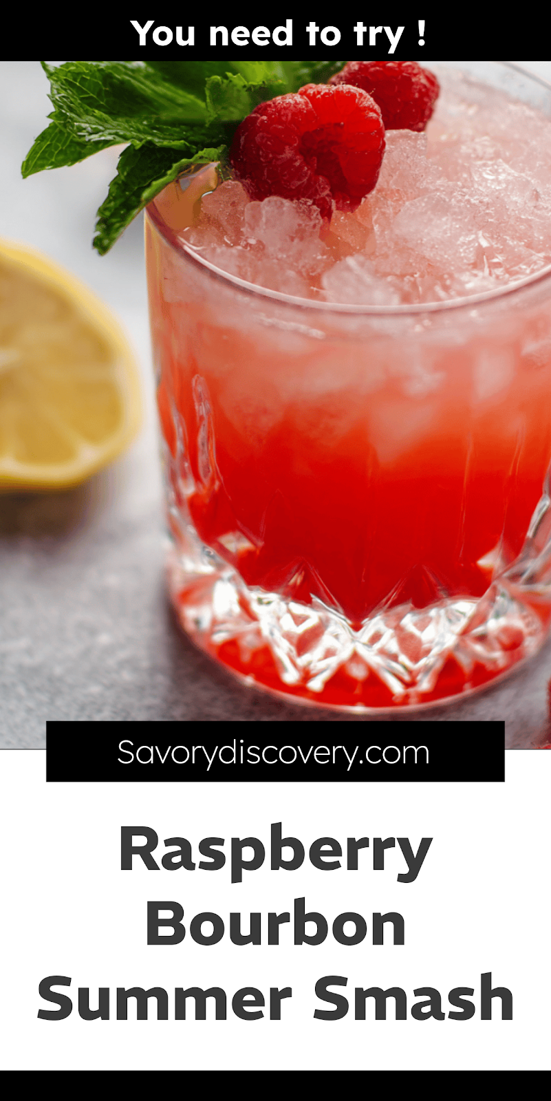 Raspberry Bourbon Summer Smash
