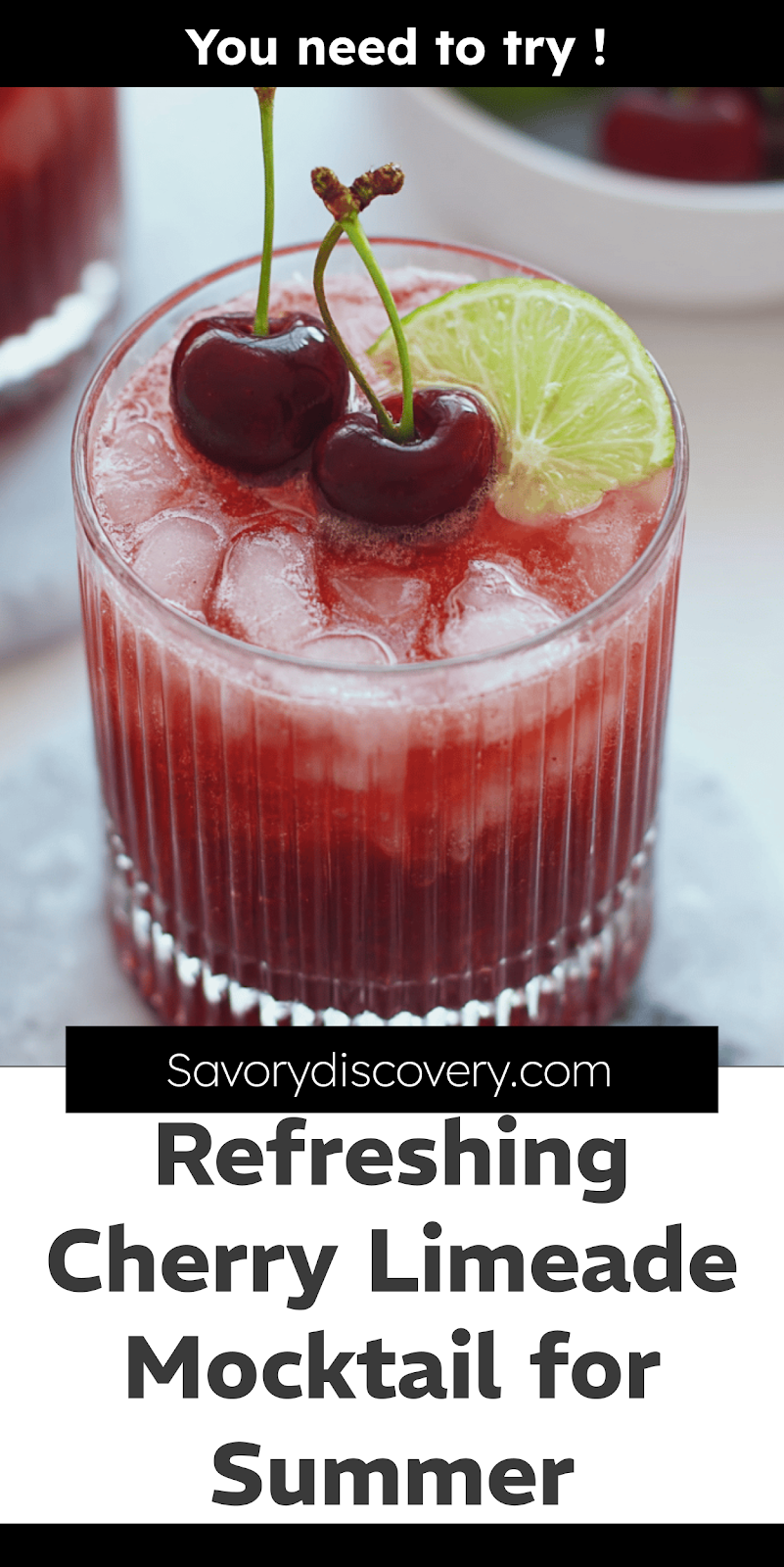 Refreshing Cherry Limeade Mocktail for Summer