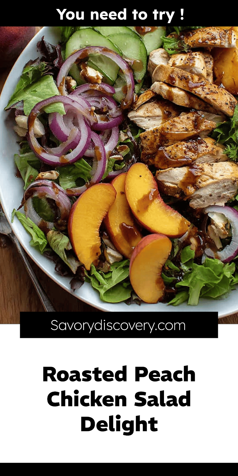 Roasted Peach Chicken Salad Delight