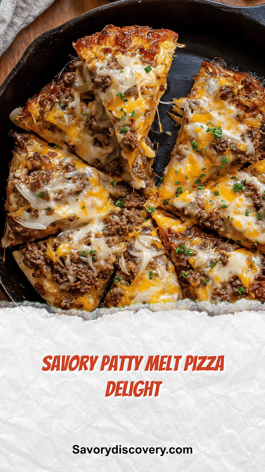 Savory Patty Melt Pizza Delight