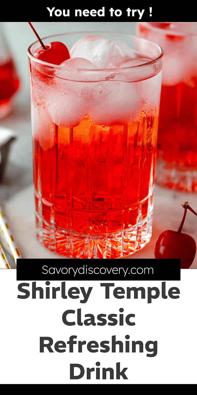 Shirley Temple Classic Refreshing Drink
