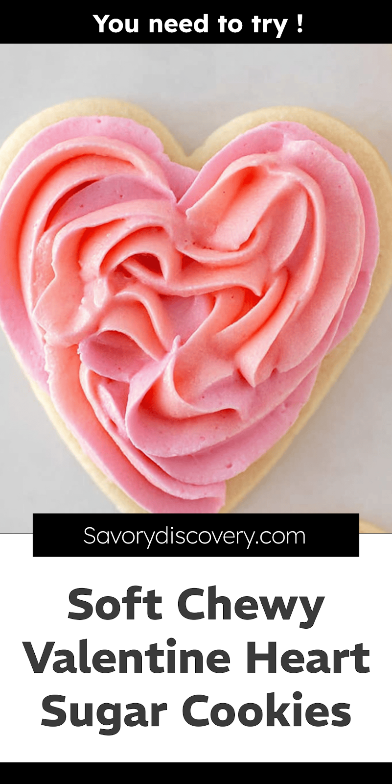 Soft Chewy Valentine Heart Sugar Cookies
