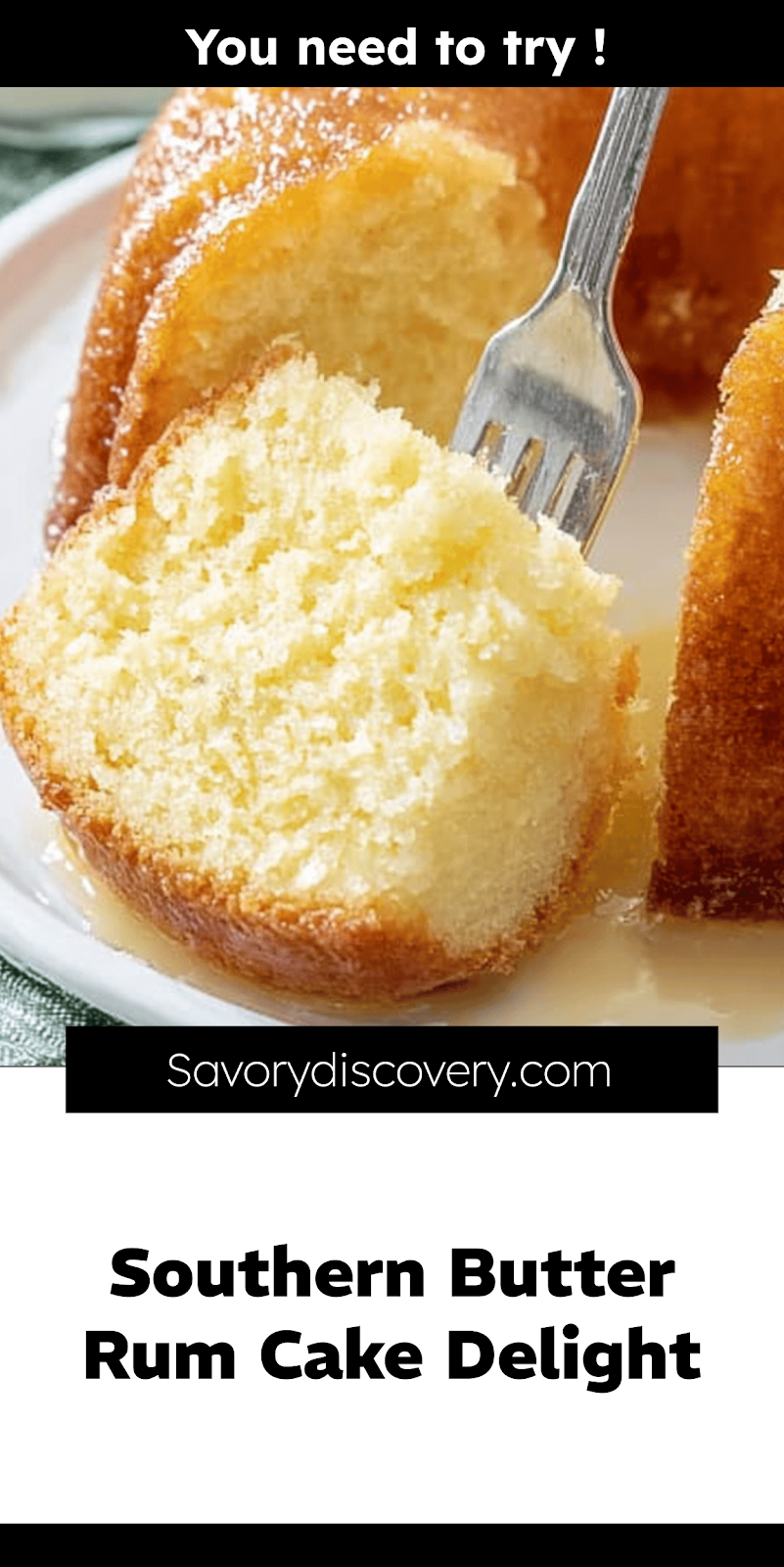 Southern Butter Rum Cake Delight