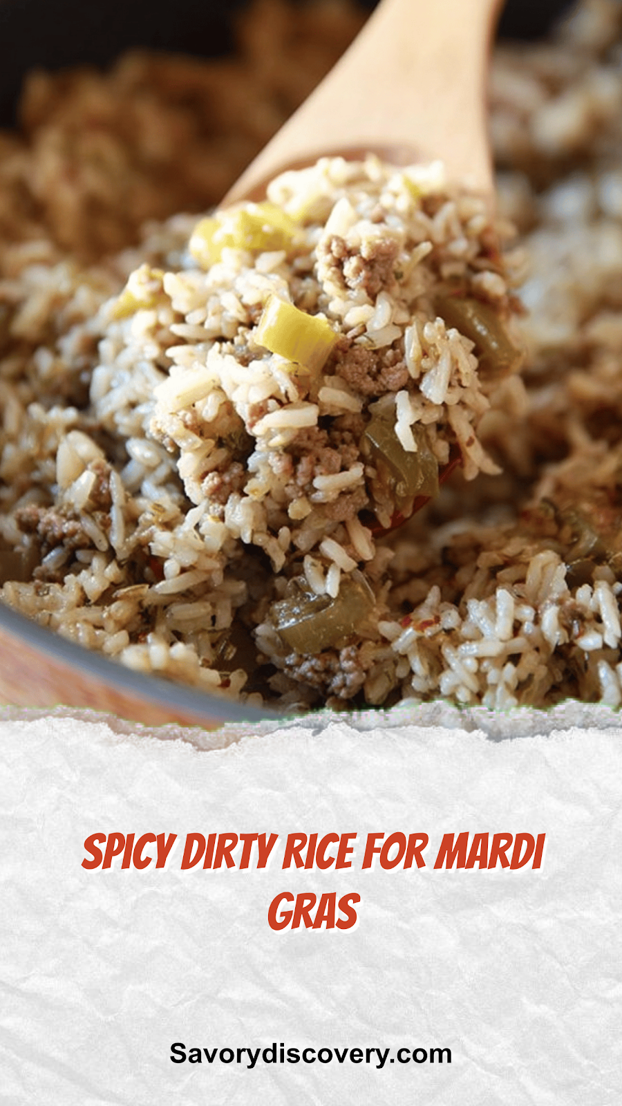 Spicy Dirty Rice for Mardi Gras
