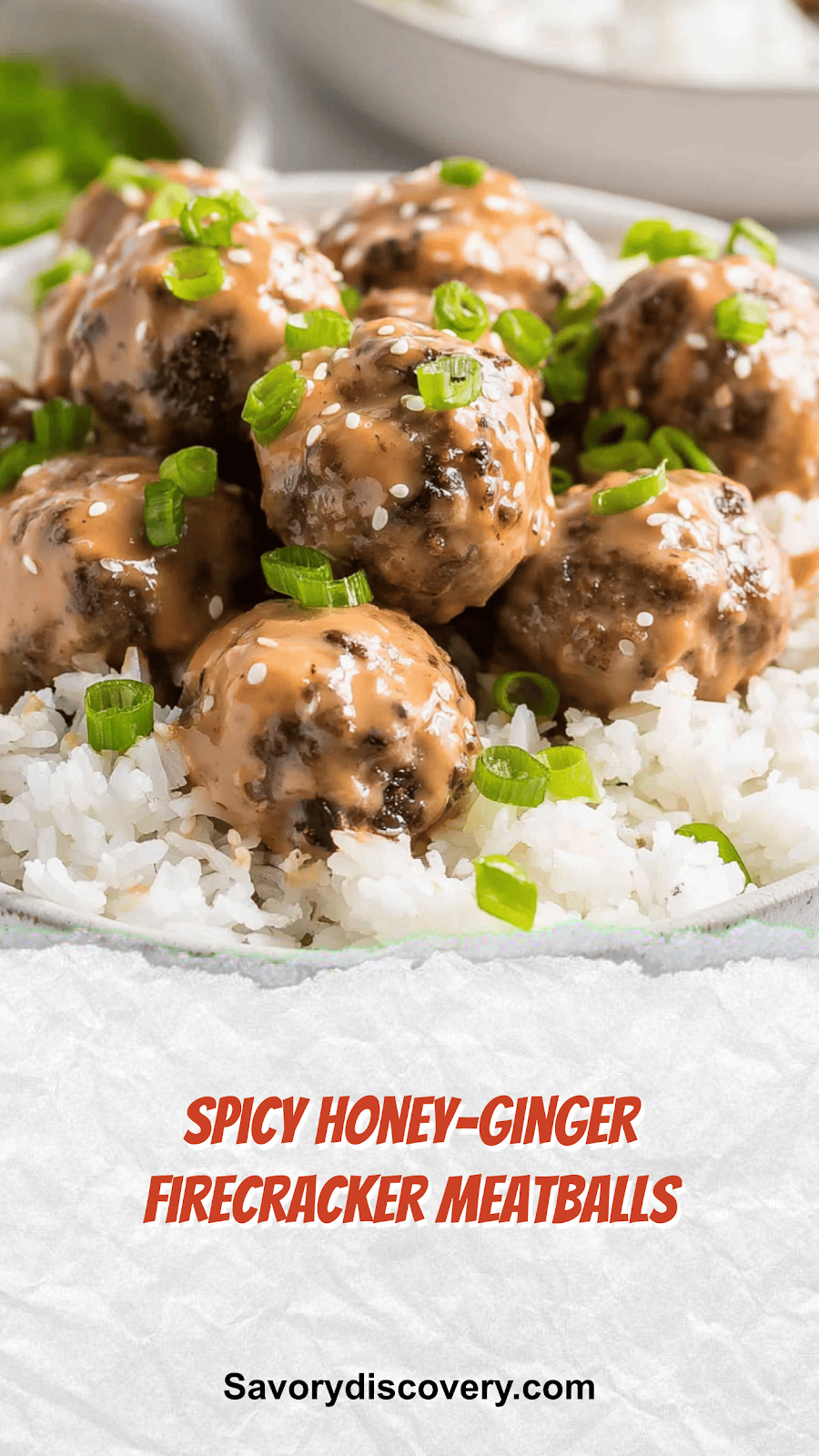 Spicy Honey-Ginger Firecracker Meatballs