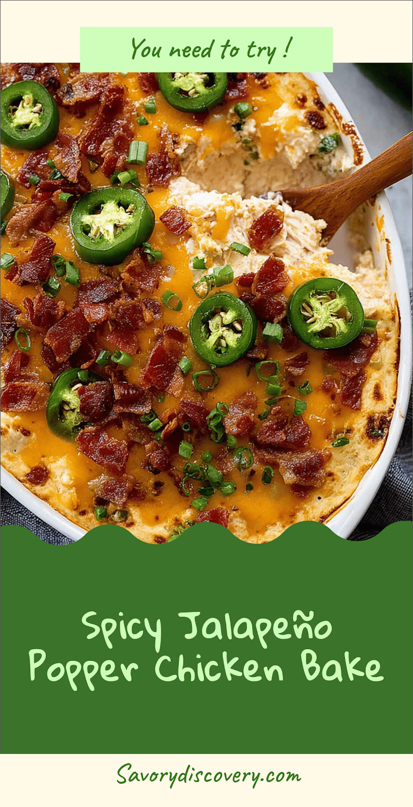 Spicy Jalapeño Popper Chicken Bake