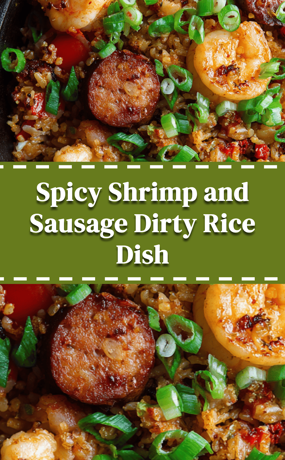 Spicy Shrimp and Sausage Dirty Rice Dish