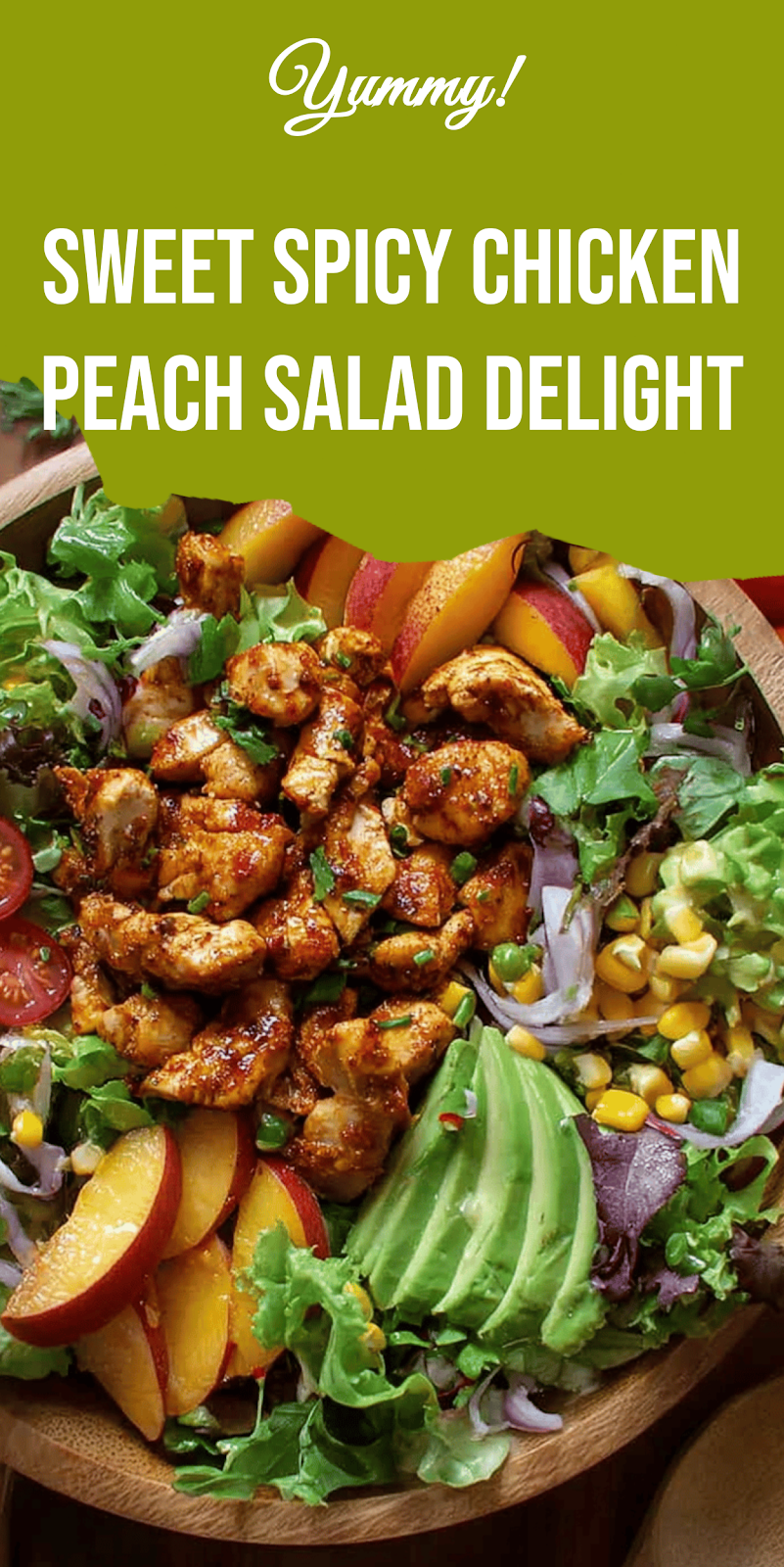 Sweet Spicy Chicken Peach Salad Delight