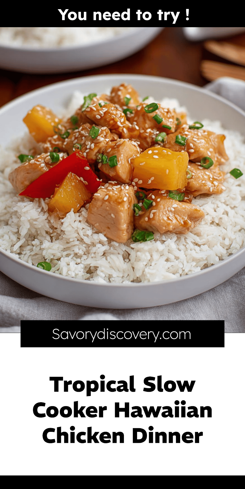 Tropical Slow Cooker Hawaiian Chicken Dinner