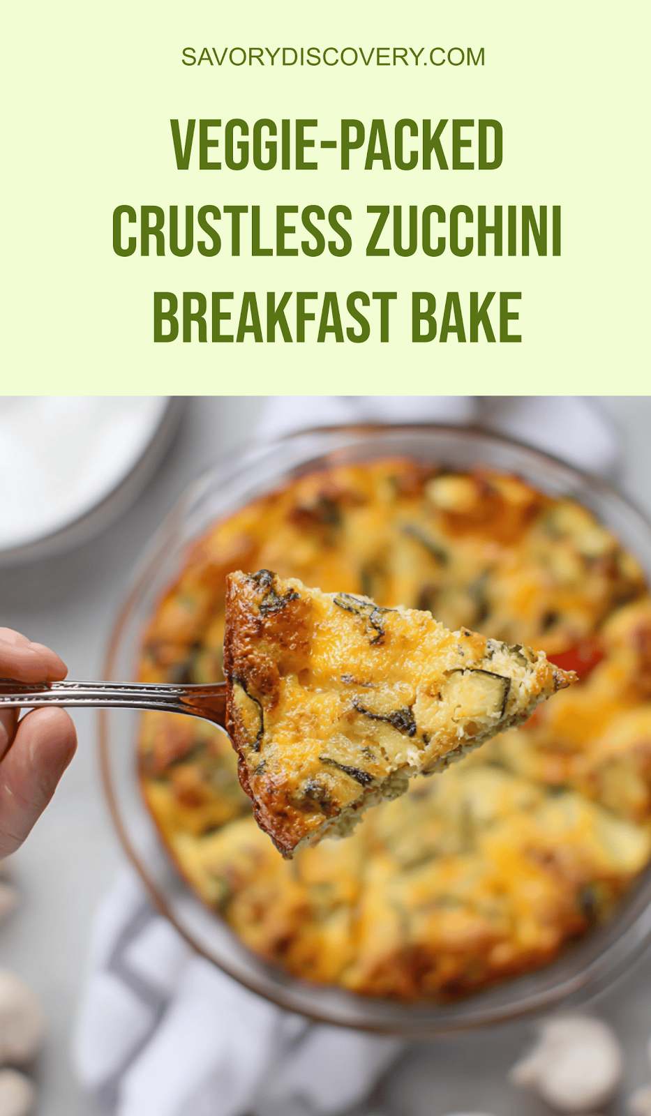 Veggie-Packed Crustless Zucchini Breakfast Bake