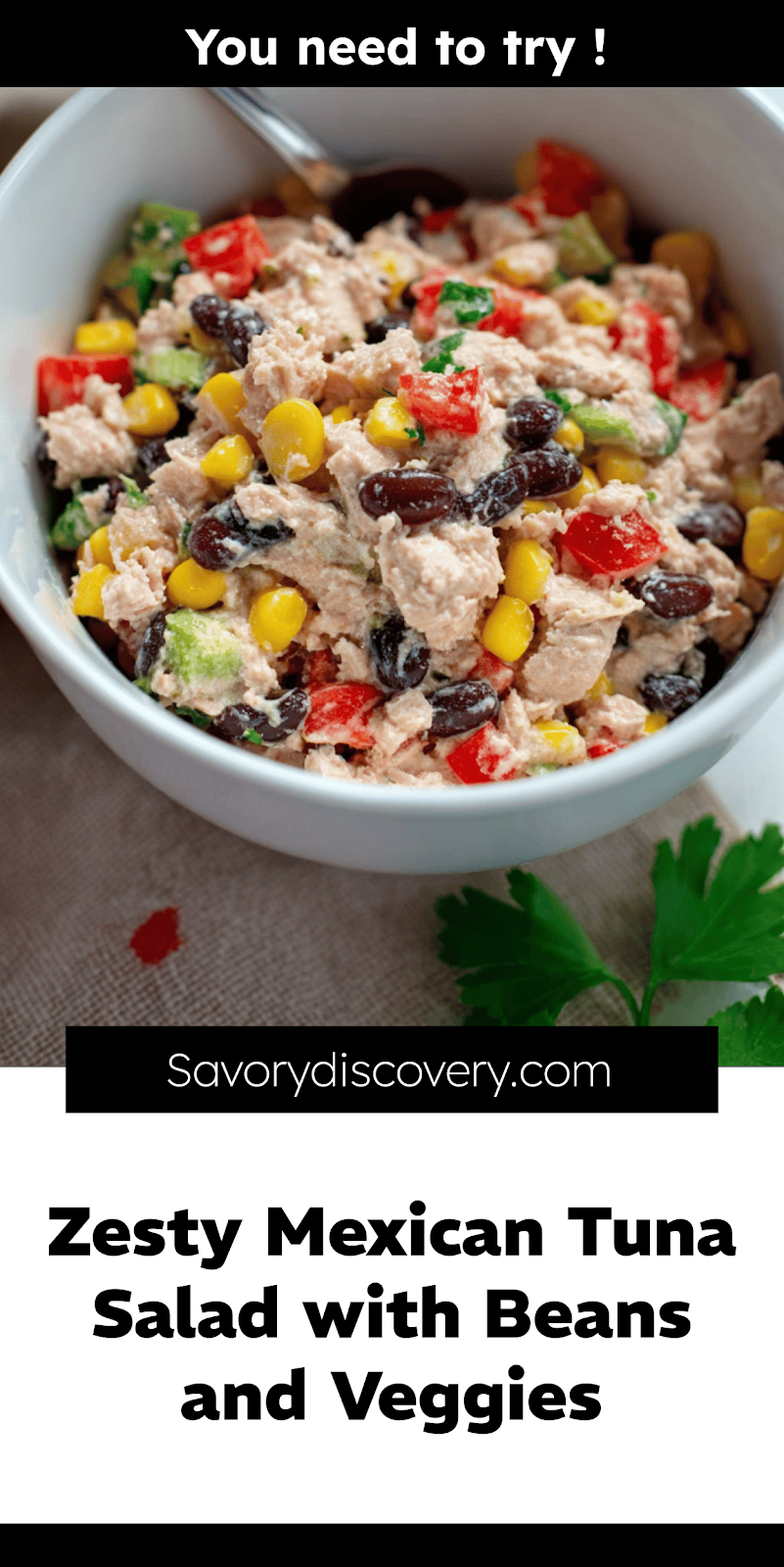 Zesty Mexican Tuna Salad with Beans and Veggies