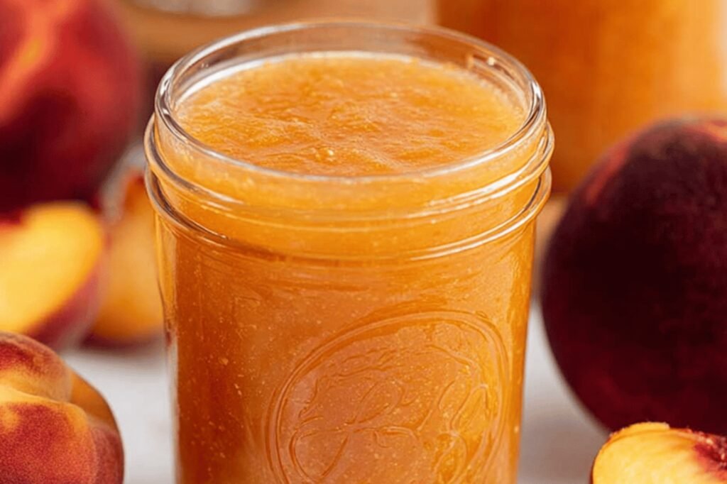 5-Ingredient Freezer Peach Jam Recipe