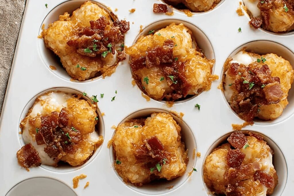 Bacon Cheddar Tater Tot Bites Delight