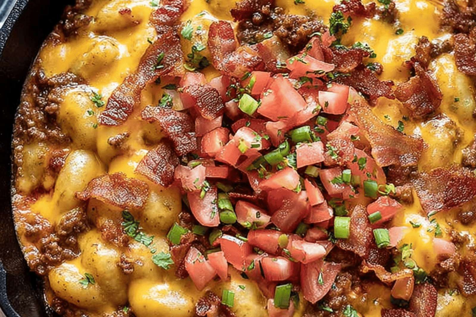 Bacon Cheeseburger Gnocchi Skillet Dinner