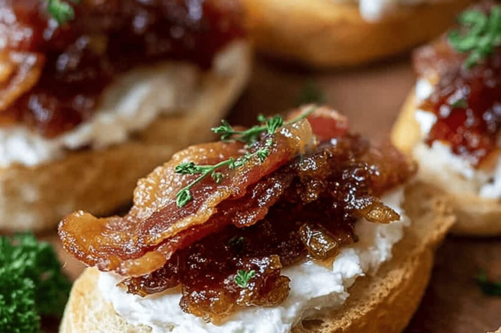 Bacon Jam Crostini Delight