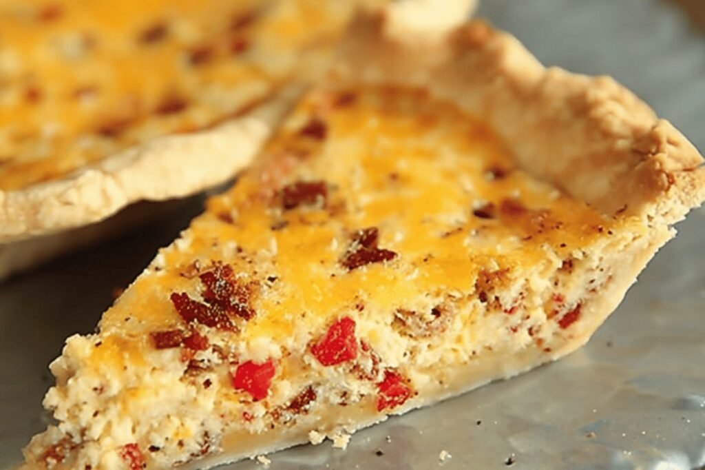 Bacon Pimento Cheese Quiche with Southern Flair