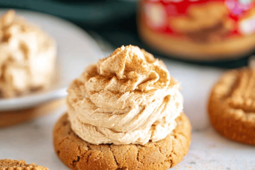 Biscoff Brown Sugar Cookies with Cookie Butter Frosting