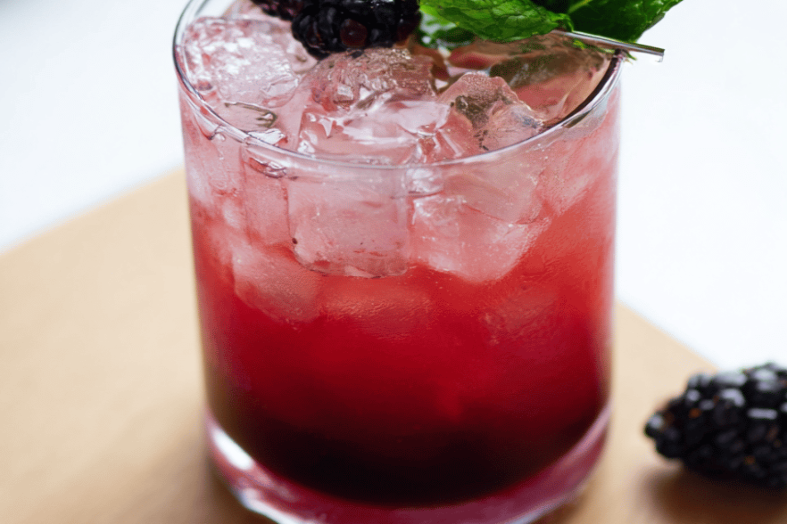 Blackberry Bourbon Smash with Mint and Lime