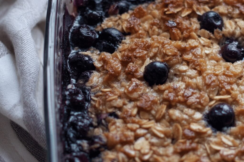 Blueberry Lemon Baked Oatmeal Breakfast Delight
