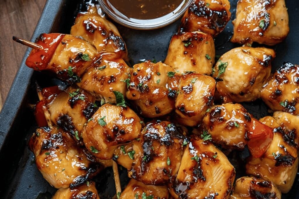 Bourbon Glazed Chicken Skewers for Easy Meals