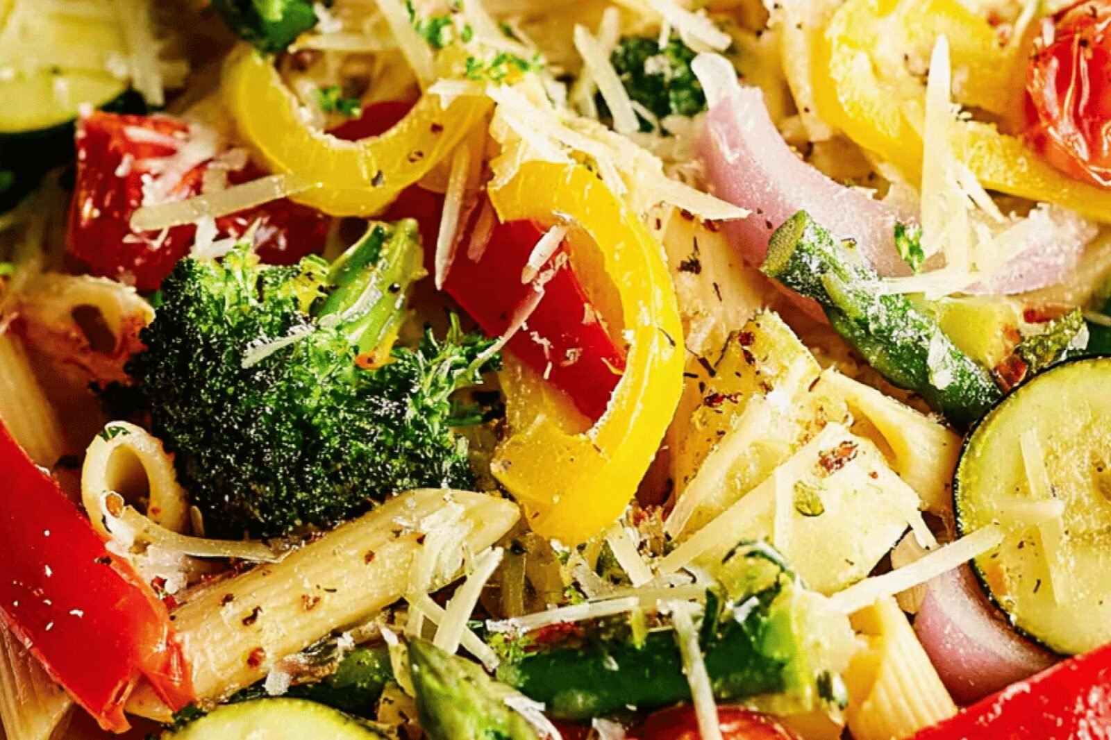 Bright Lemon Parmesan Pasta Primavera