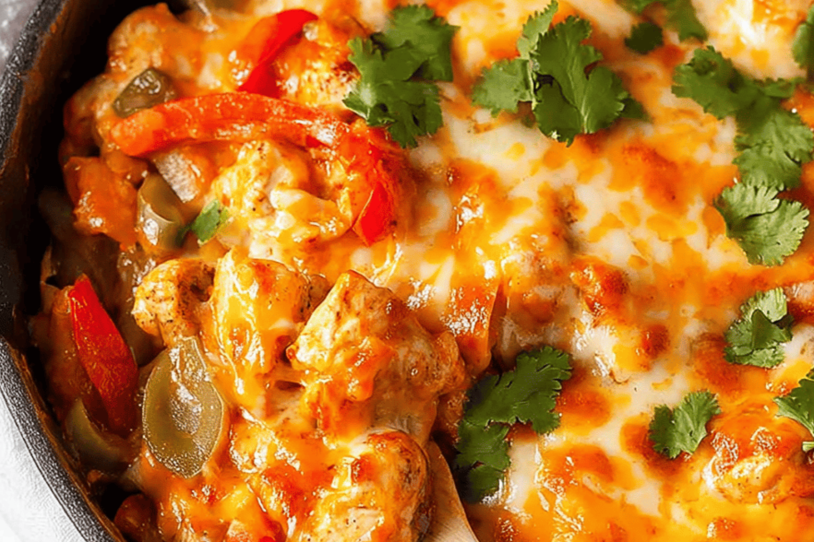 Cheesy Baked Chicken Fajita Casserole