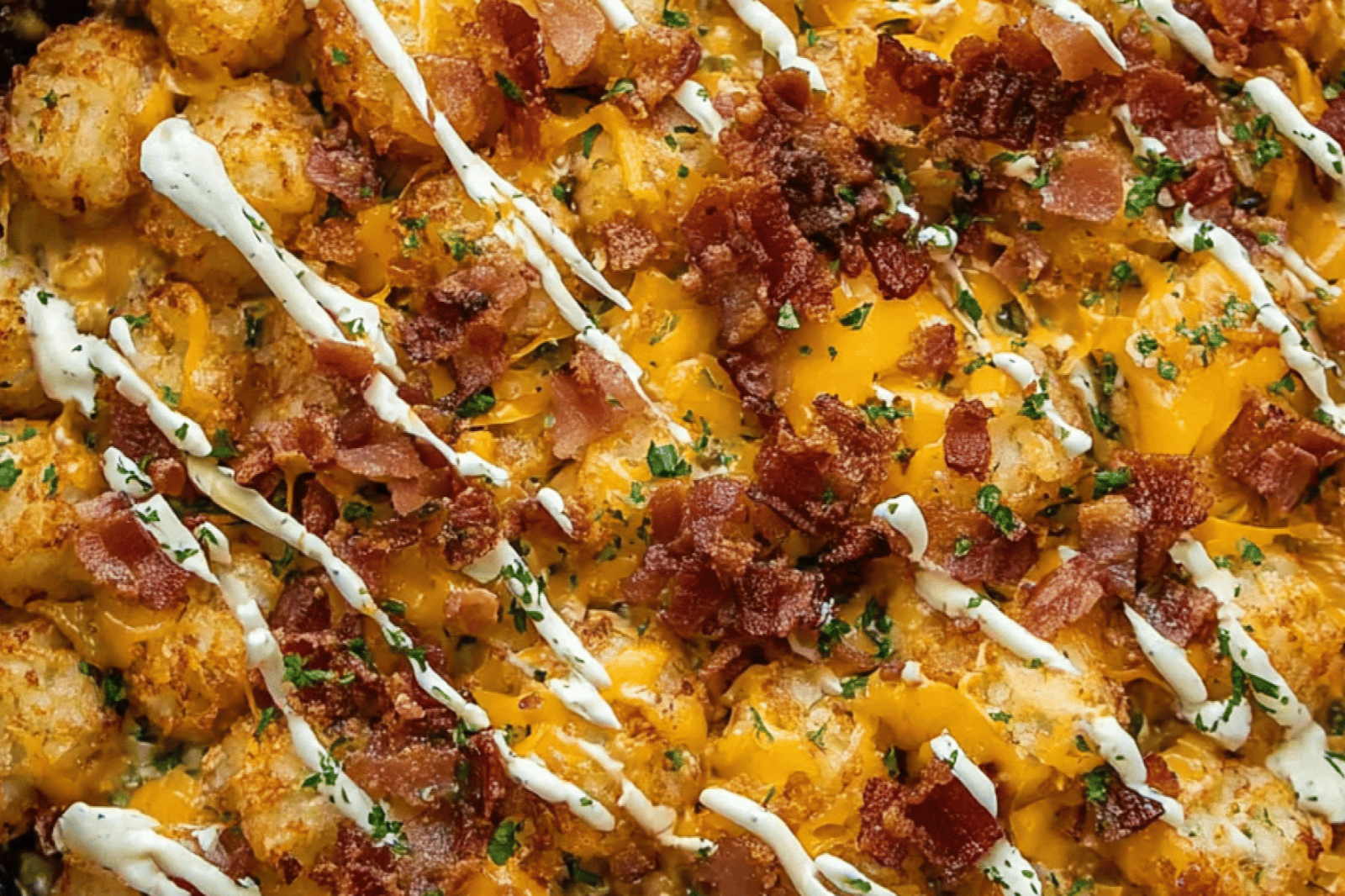 Cheesy Chicken Bacon Ranch Tater Tot Bake