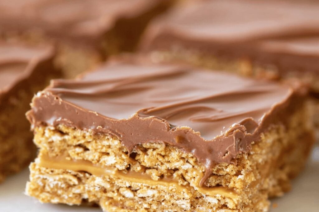 Chewy Peanut Butter Oatmeal Chocolate Bars