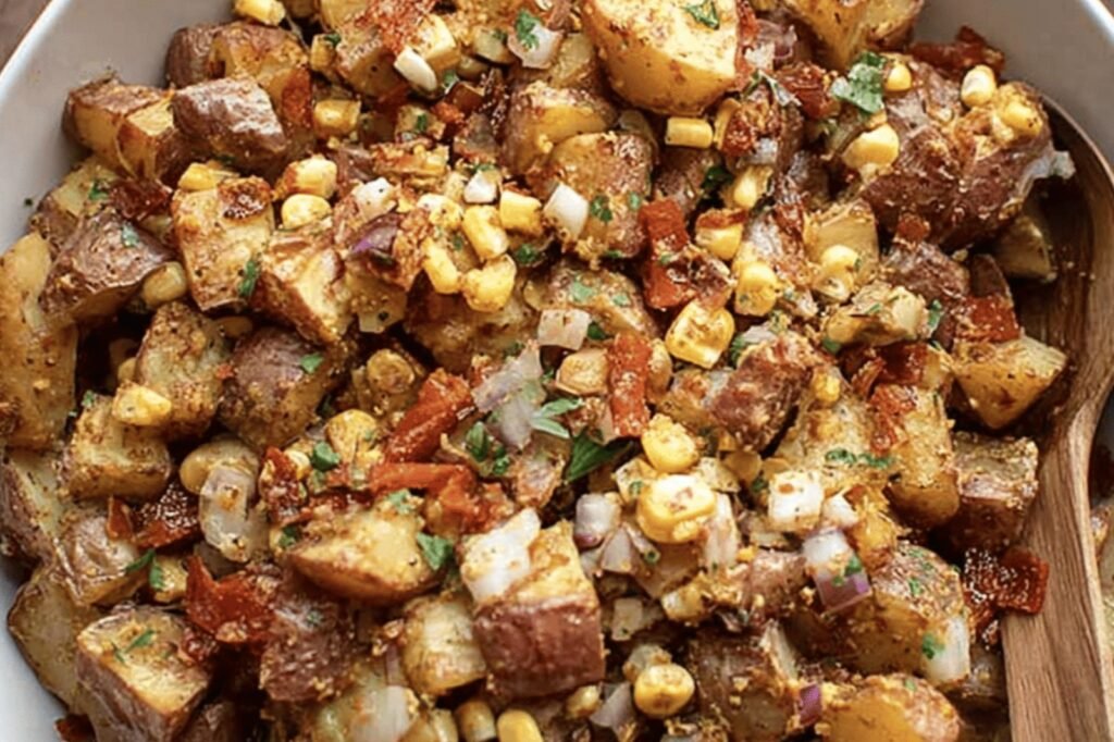 Chipotle Roasted Potato Salad with Sweet Corn