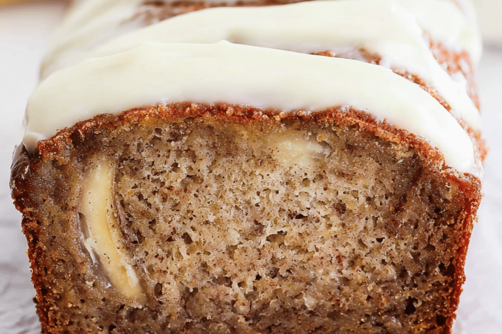 Cinnamon Swirl Banana Bread with Cream Cheese Frosting
