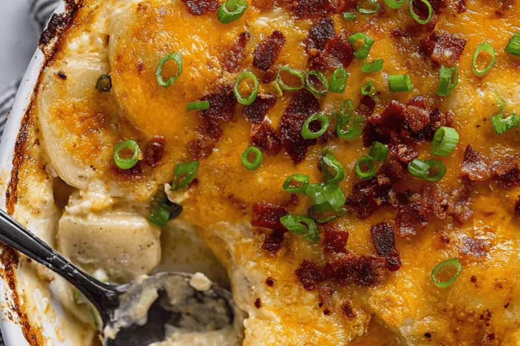 Creamy Bacon Cheese Scalloped Potatoes