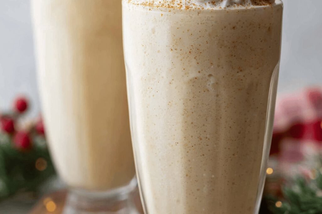 Creamy Eggnog Milkshake in 5 Minutes