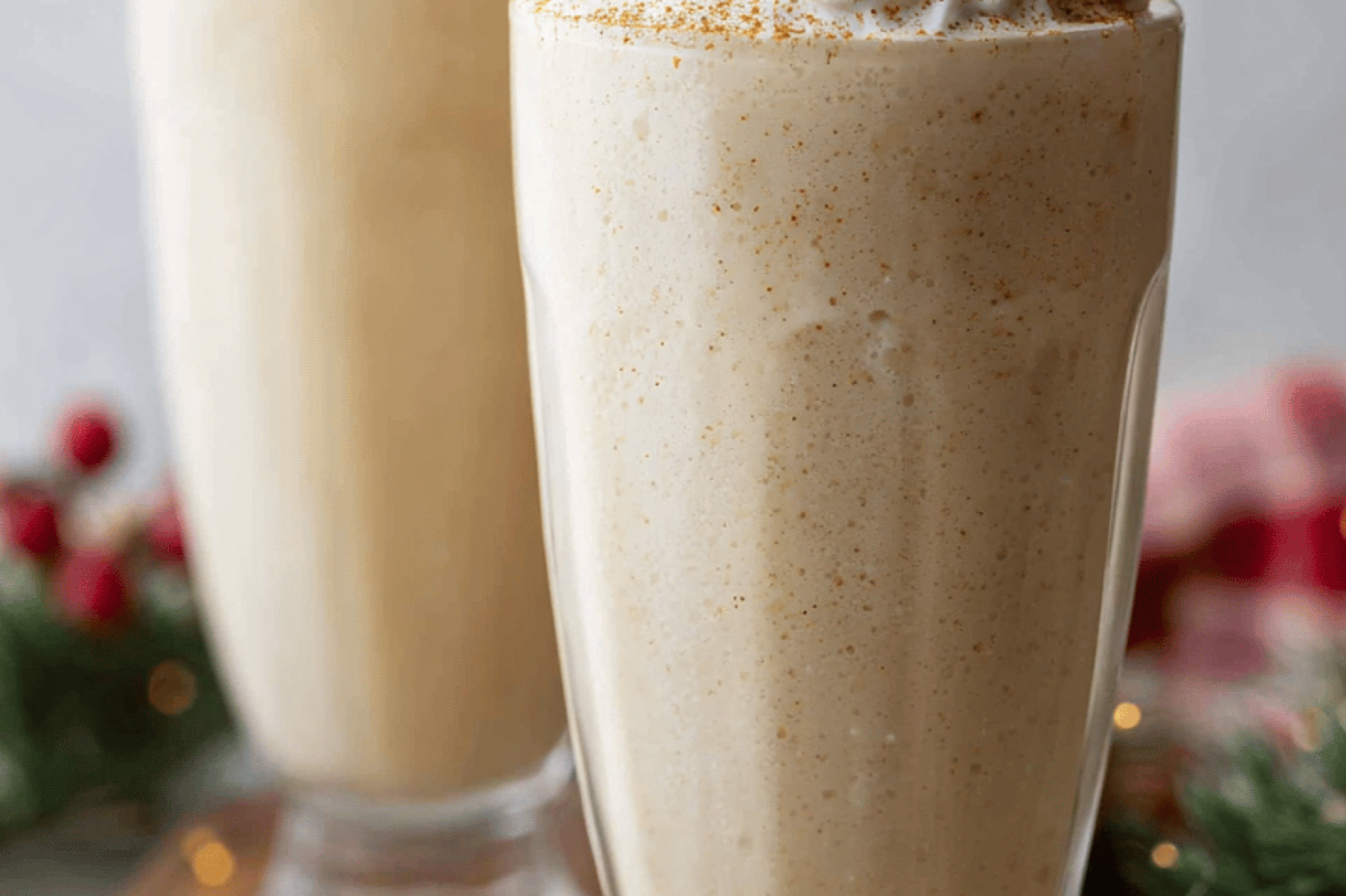 Creamy Eggnog Milkshake in 5 Minutes
