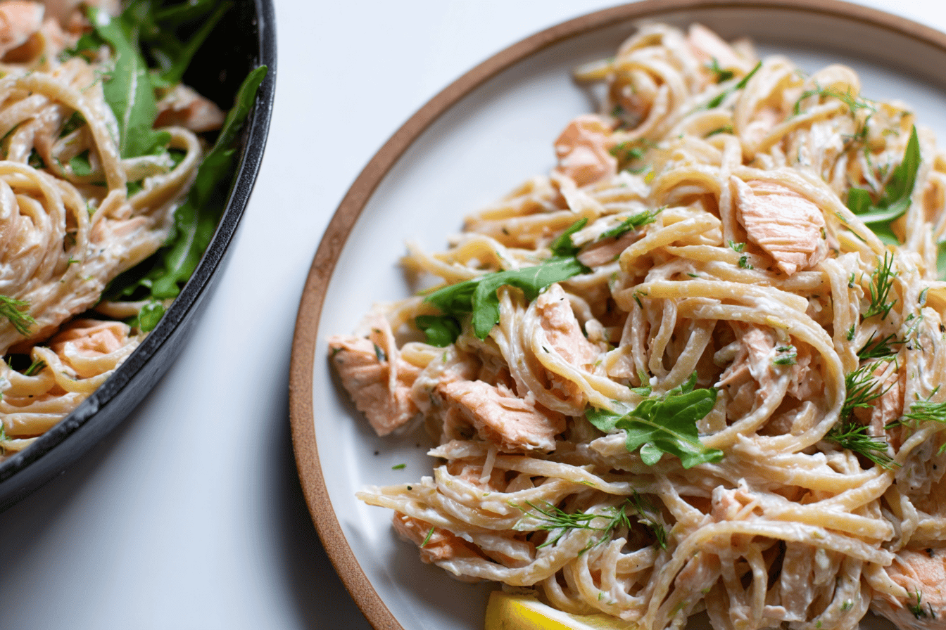 Creamy Lemon Salmon Pasta in 20 Minutes
