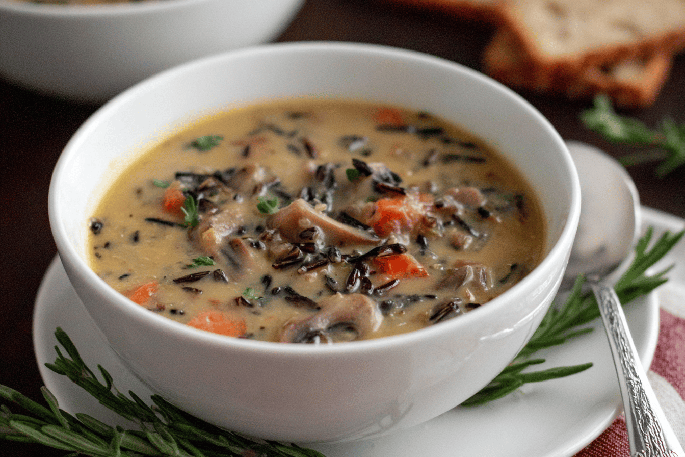 Creamy Minnesota Wild Rice Mushroom Soup