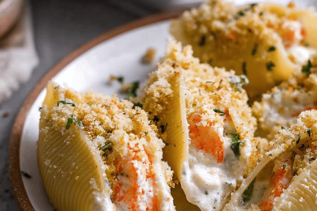 Creamy Seafood Stuffed Pasta Shells