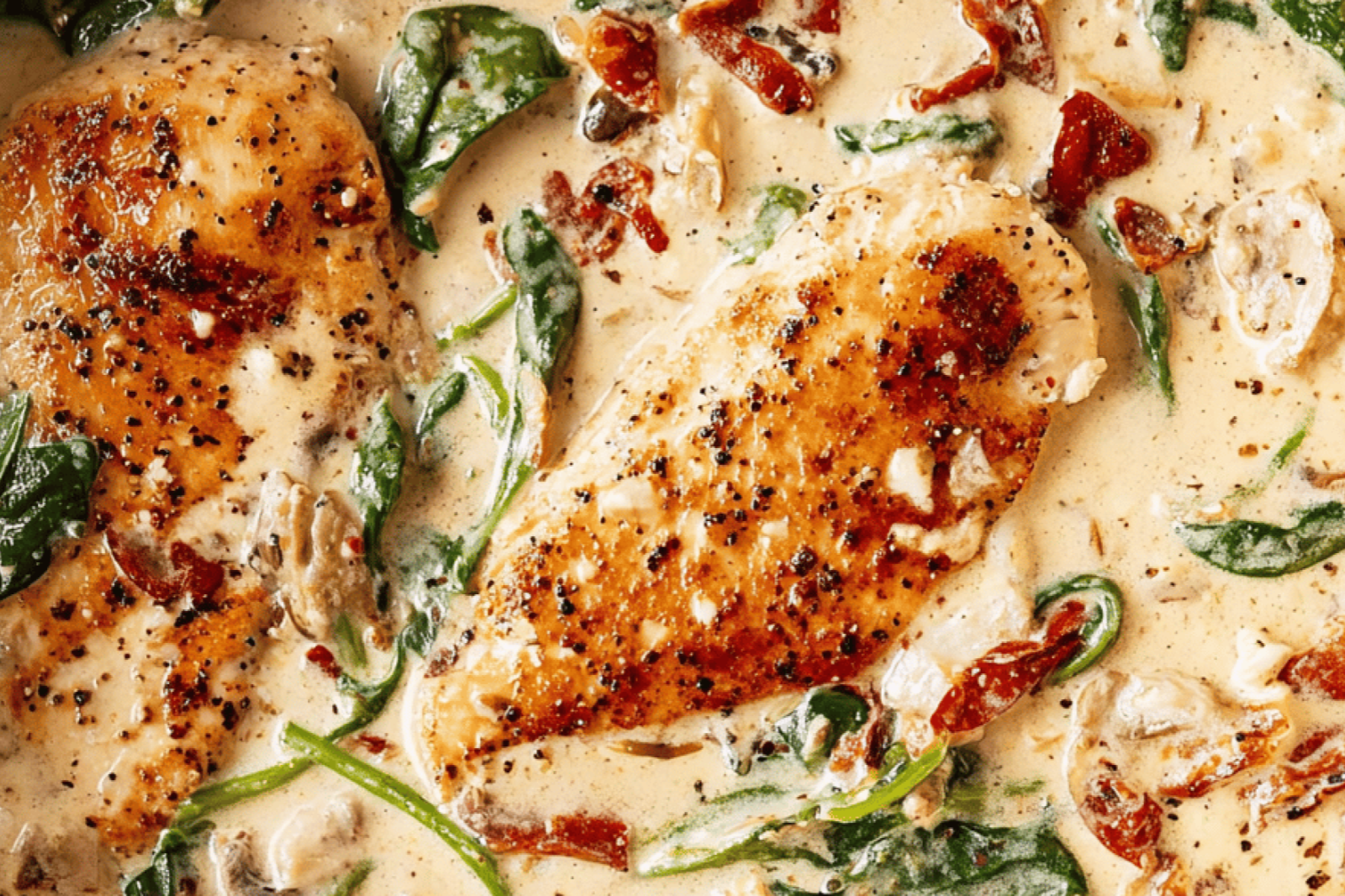 Creamy Tuscan Chicken Cutlets with Spinach