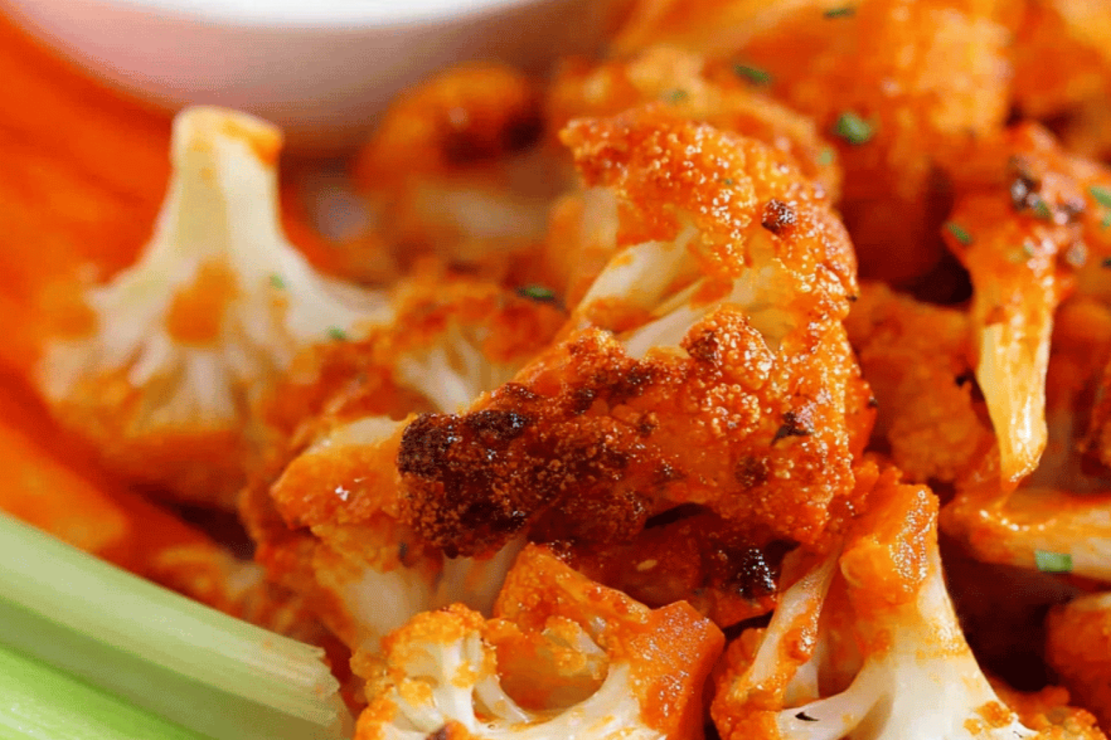 Crispy Baked Buffalo Cauliflower Bites