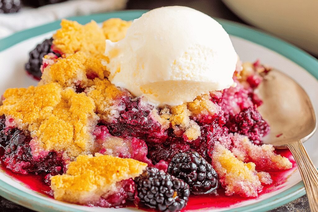 Easy Blackberry Cobbler with Simple Ingredients
