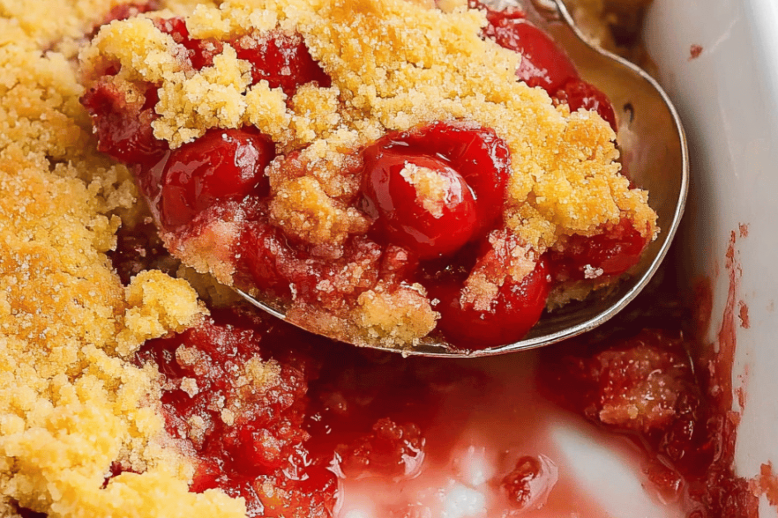 Easy Cherry Dump Cake with Box Mix