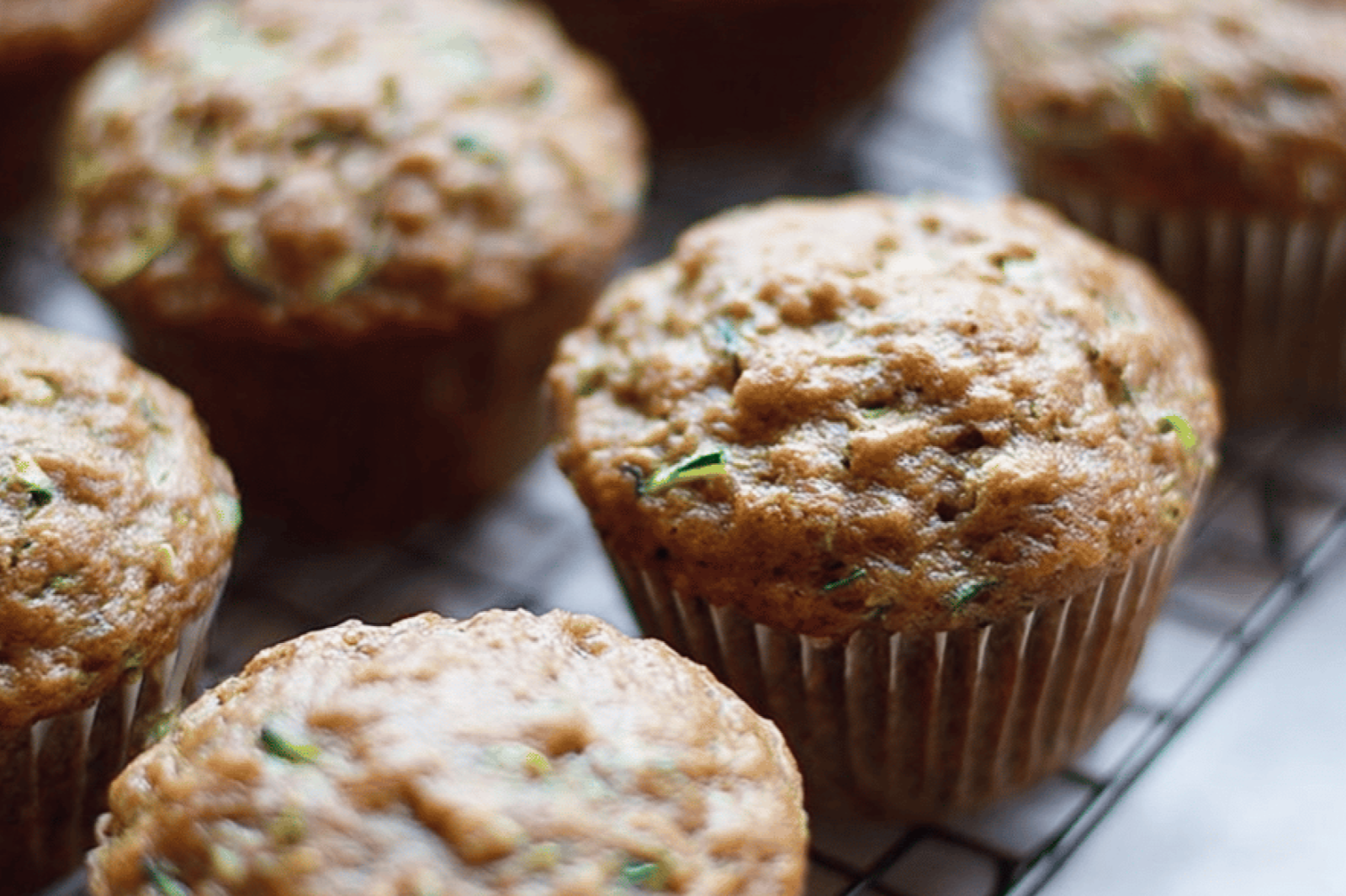 Easy Moist Zucchini Applesauce Muffins