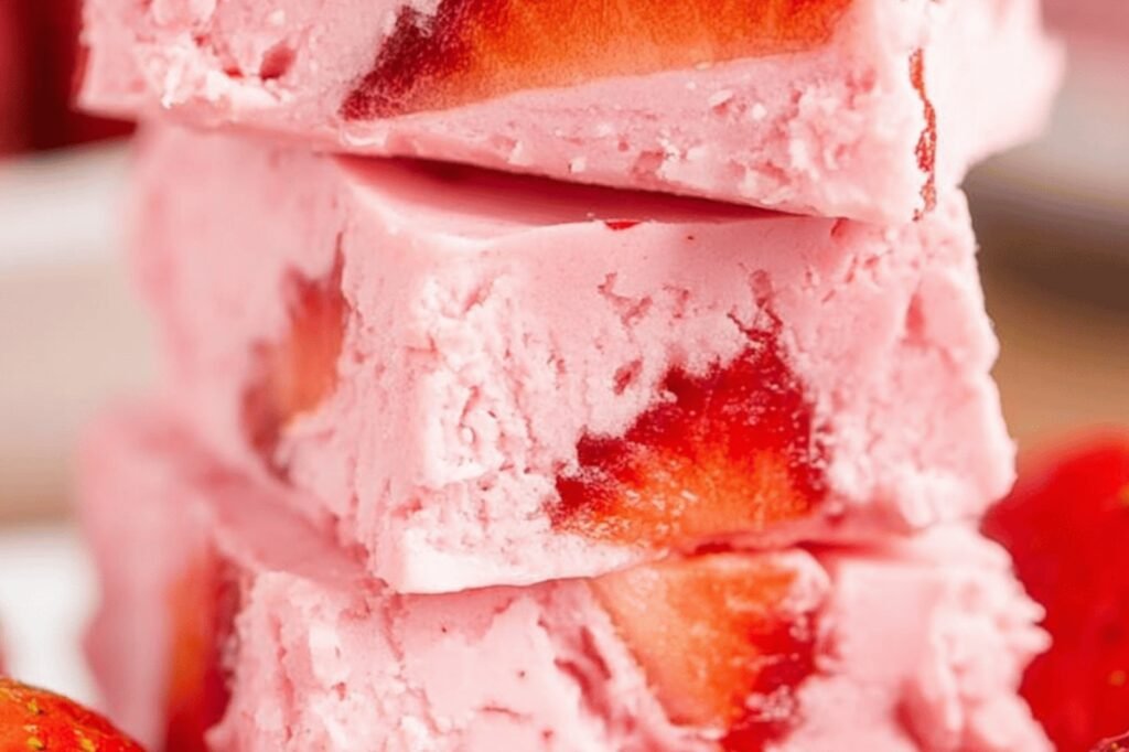 Easy Strawberry Fudge in Three Ingredients