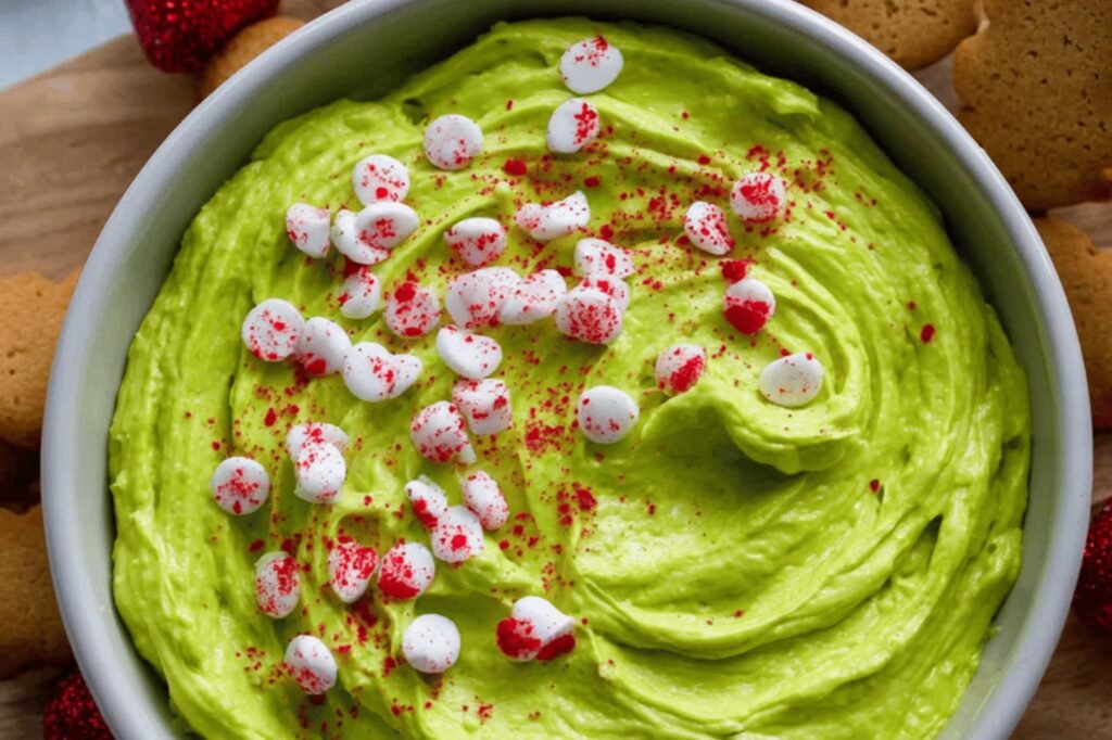 Festive Grinch Cake Dip Delight