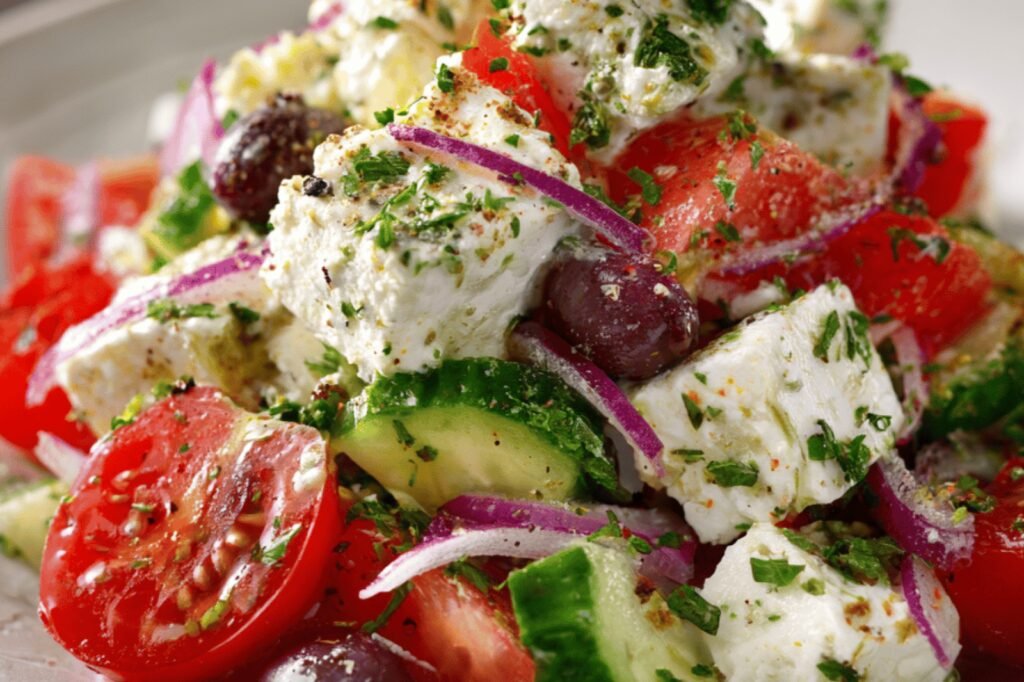 Greek Cottage Cheese Salad: Fresh & Flavorful