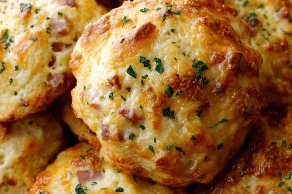 Ham and Cheese Butter Swim Biscuits for Comfort