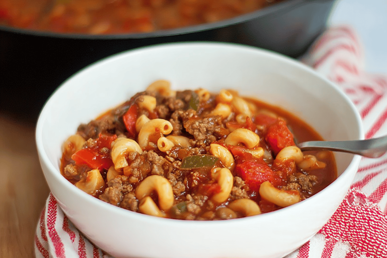 Hearty Homemade American Goulash Dinner